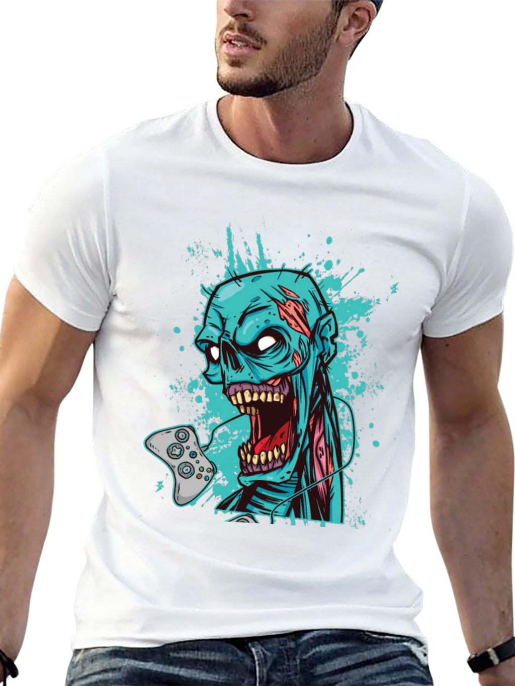 Zombie Gamer T-Shirt - Game Over Design