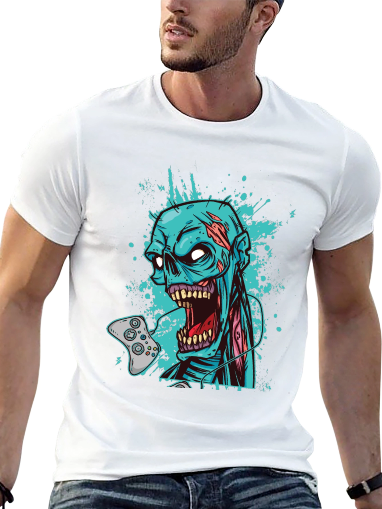 Zombie Gamer T-Shirt - Game Over Design