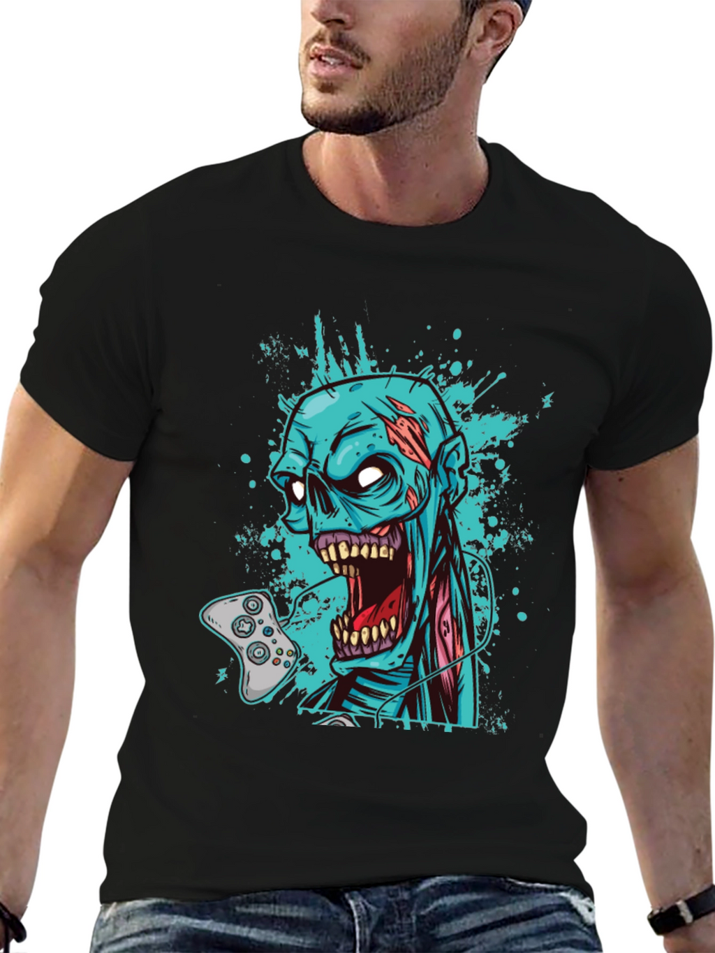 Zombie Gamer T-Shirt - Game Over Design
