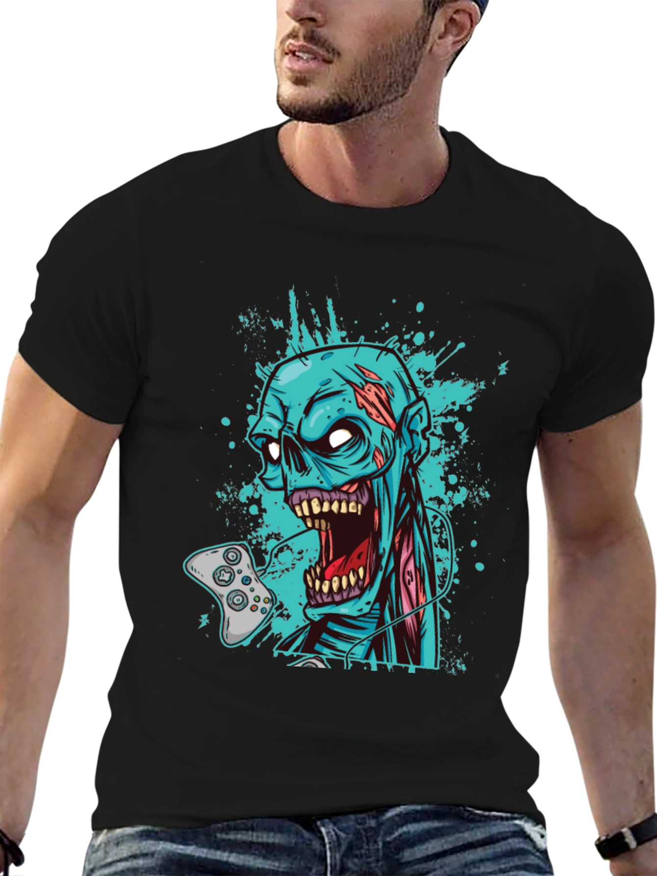 Zombie Gamer T-Shirt - Game Over Design