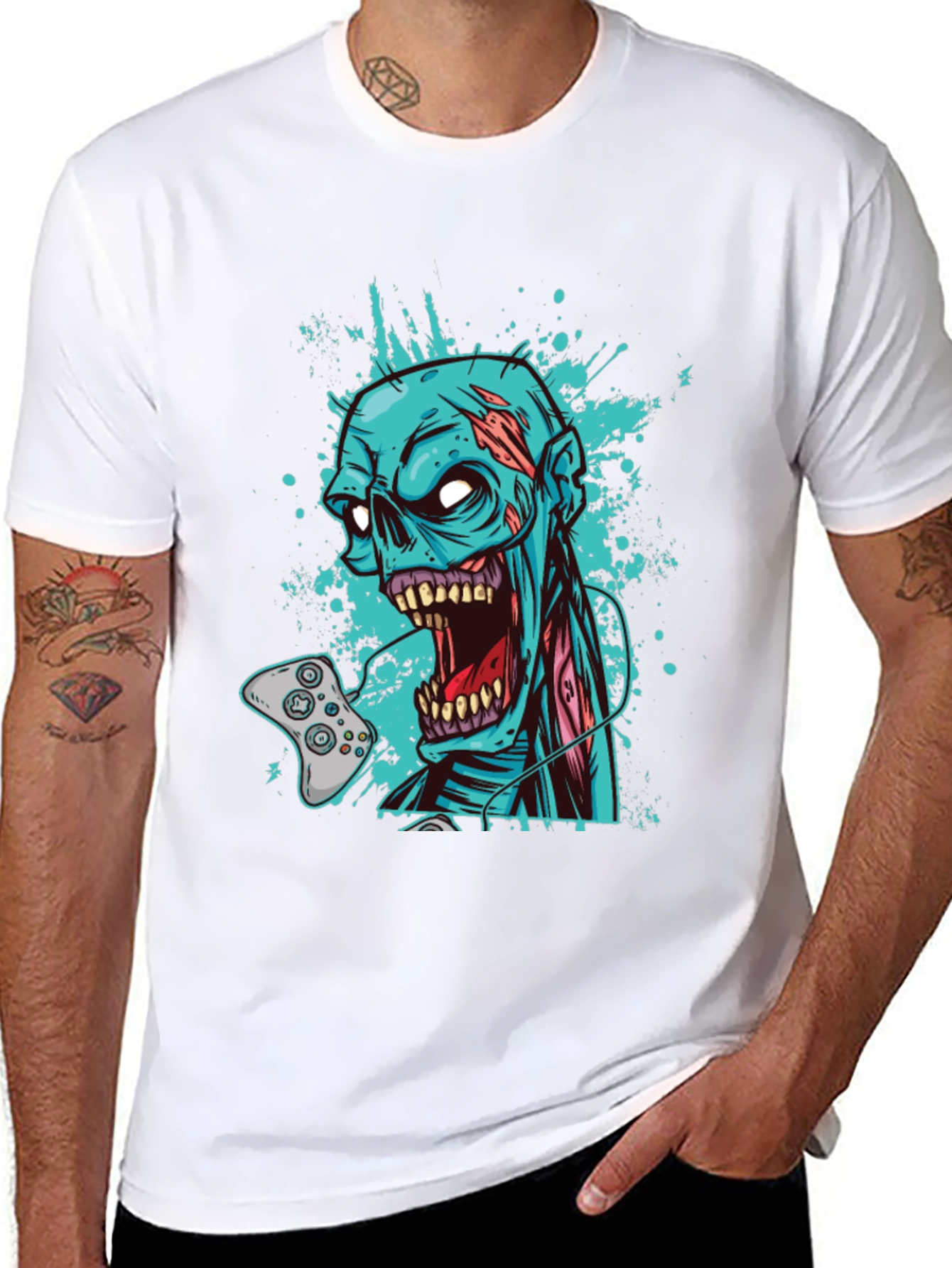 Zombie Gamer T-Shirt - Game Over Design