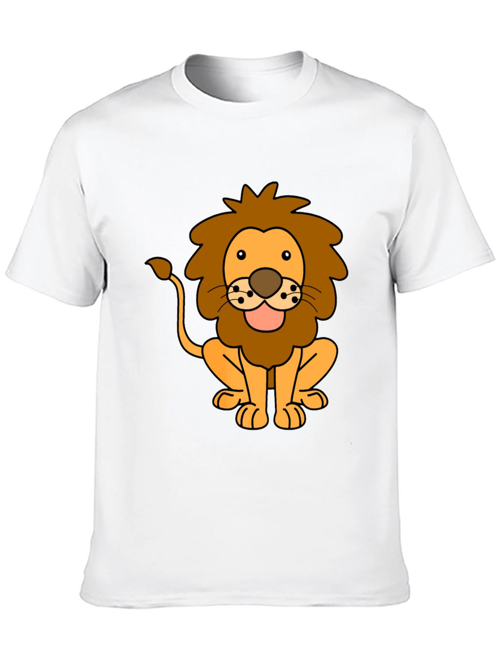 Lion Cartoon Black T-Shirt