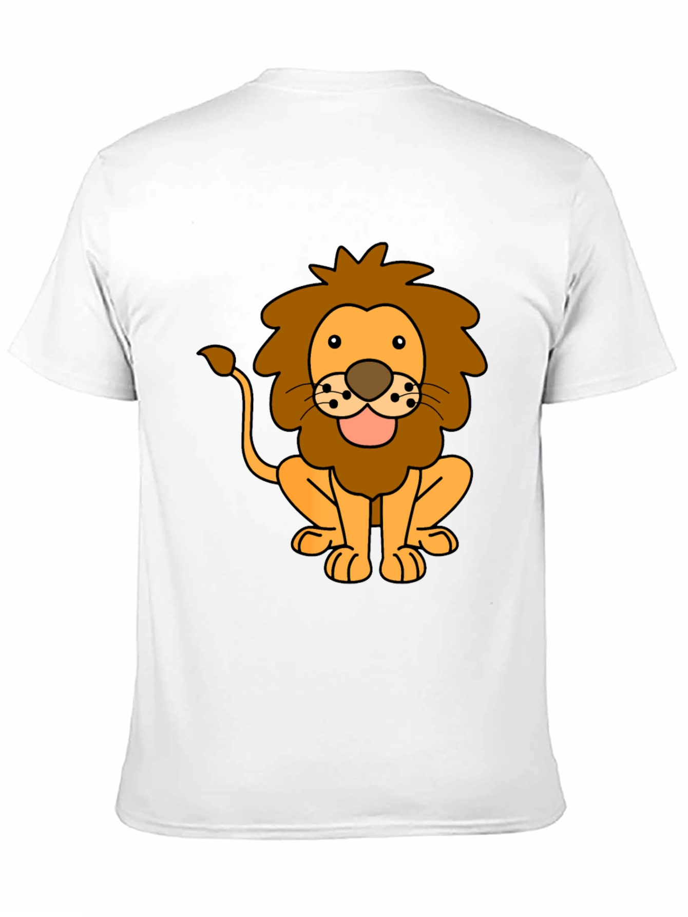 Lion Cartoon Black T-Shirt