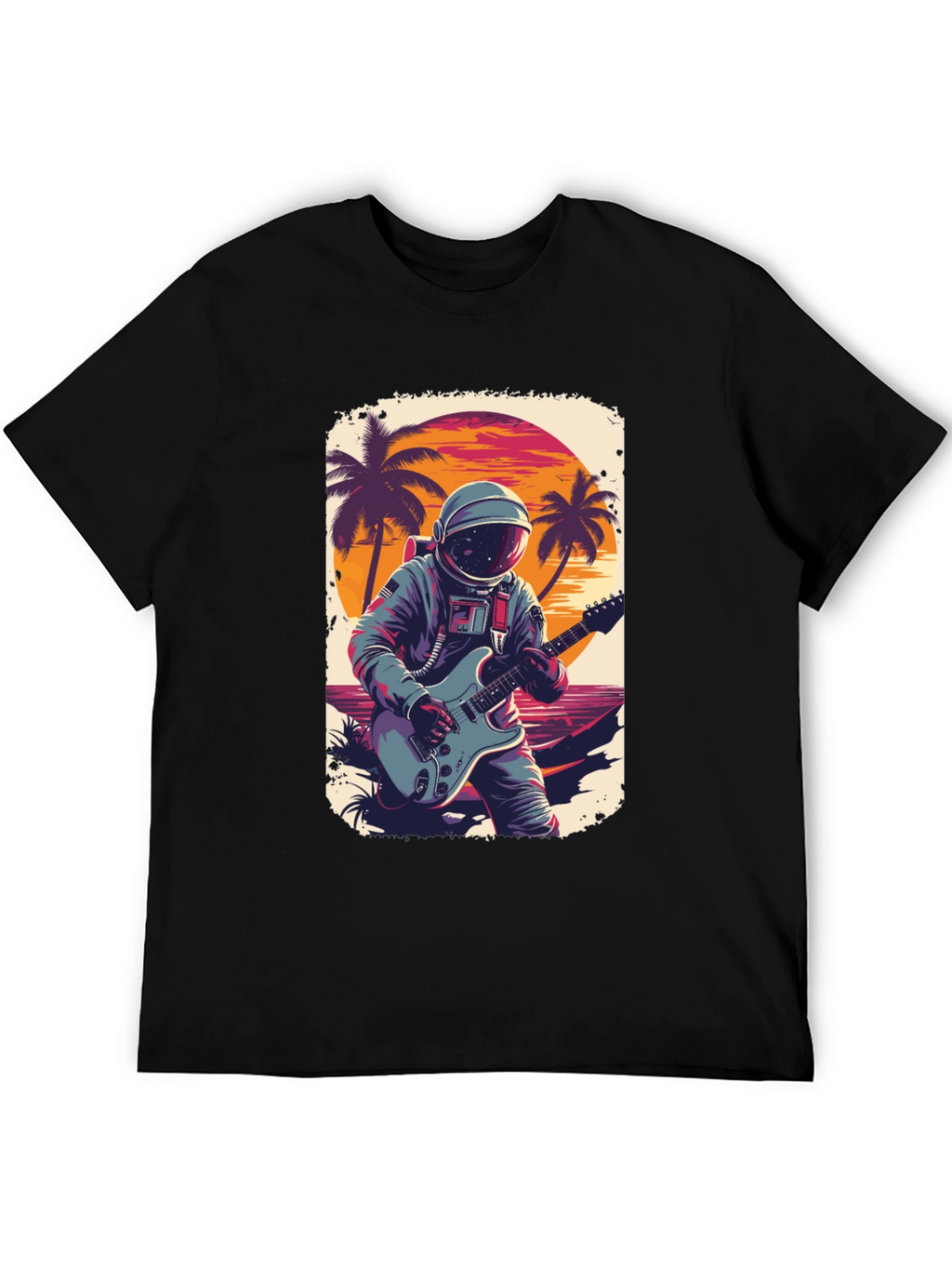 Astronaut Guitarist Graphic Tee