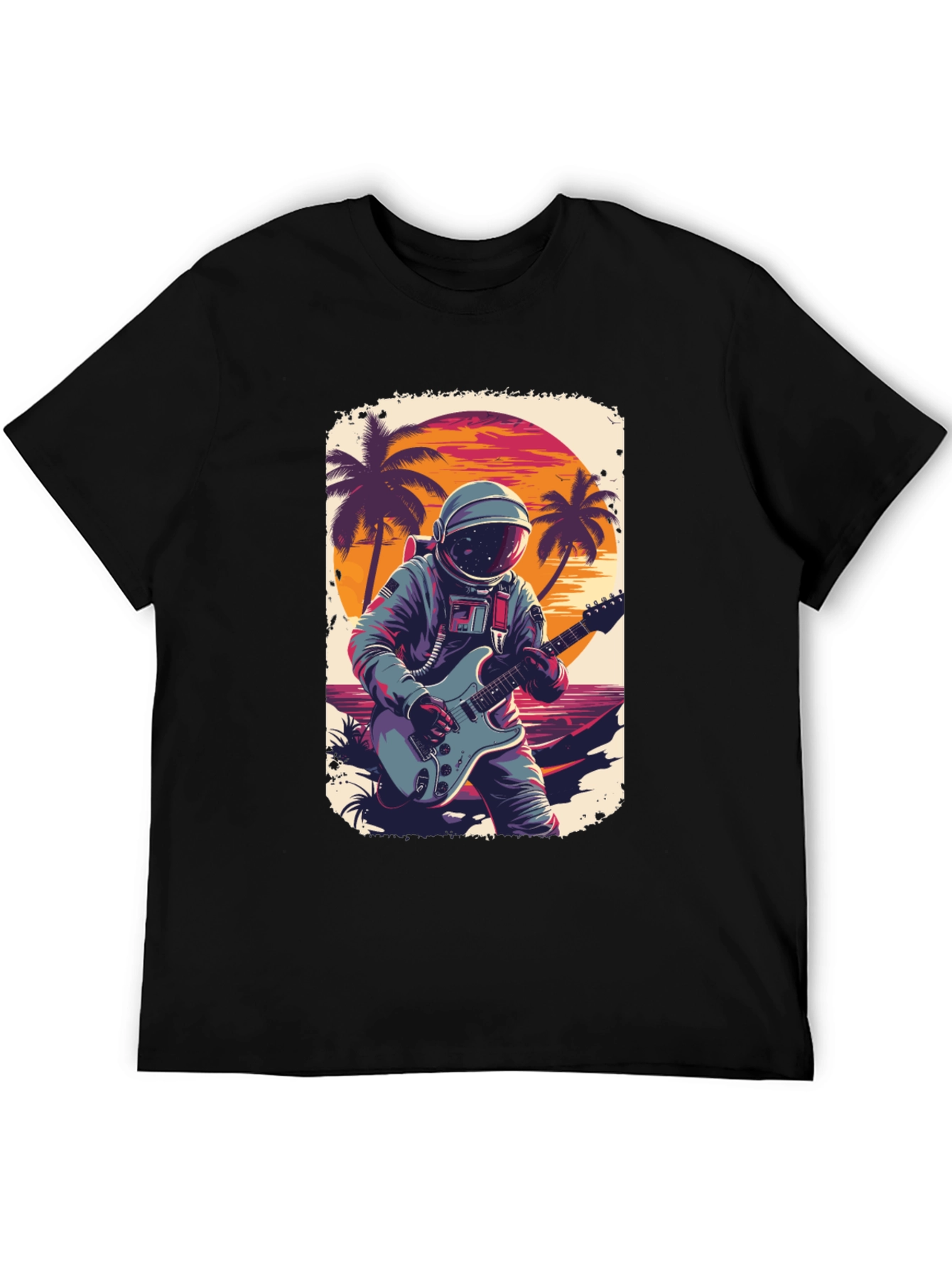 Astronaut Guitarist Graphic Tee