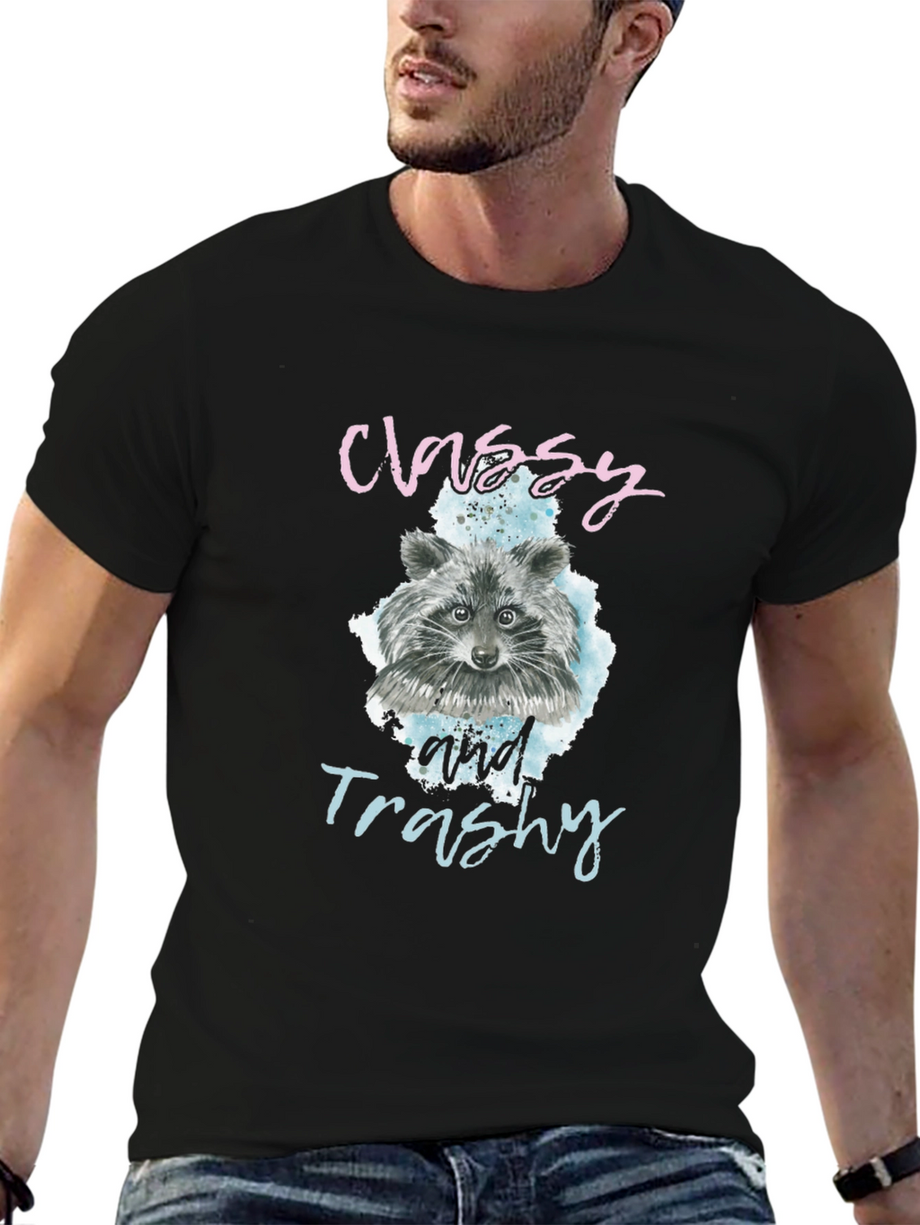Classy and Trashy Raccoon Graphic Tee
