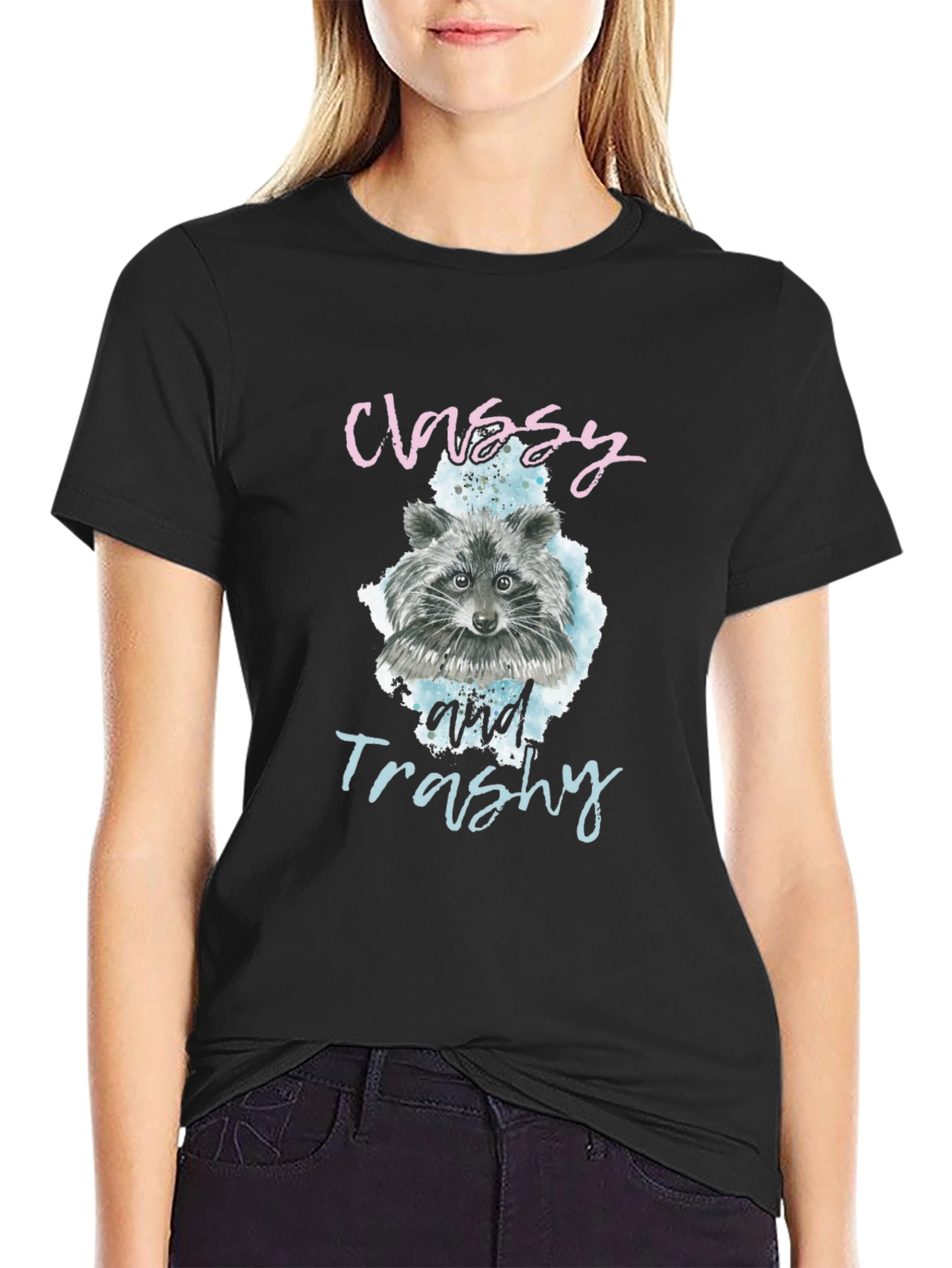 Classy and Trashy Raccoon Graphic Tee