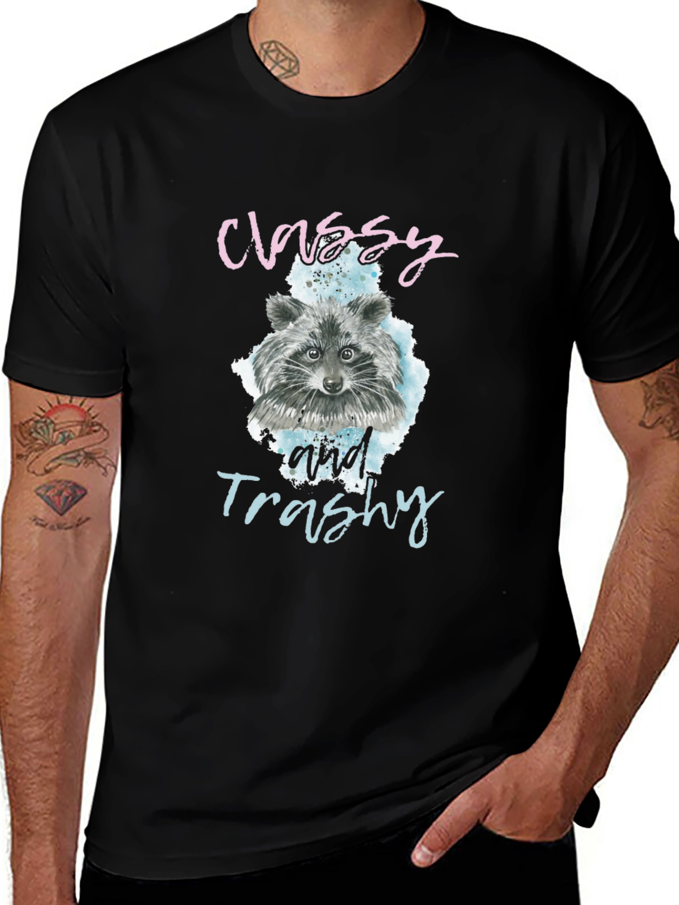 Classy and Trashy Raccoon Graphic Tee