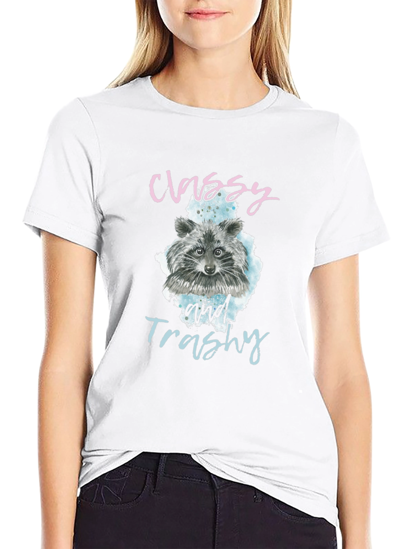 Classy and Trashy Raccoon Graphic Tee