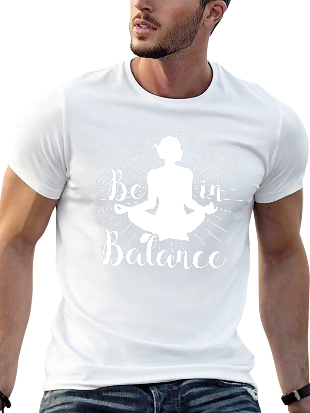 Be in Balance Graphic T-Shirt - Yoga Meditation Tee
