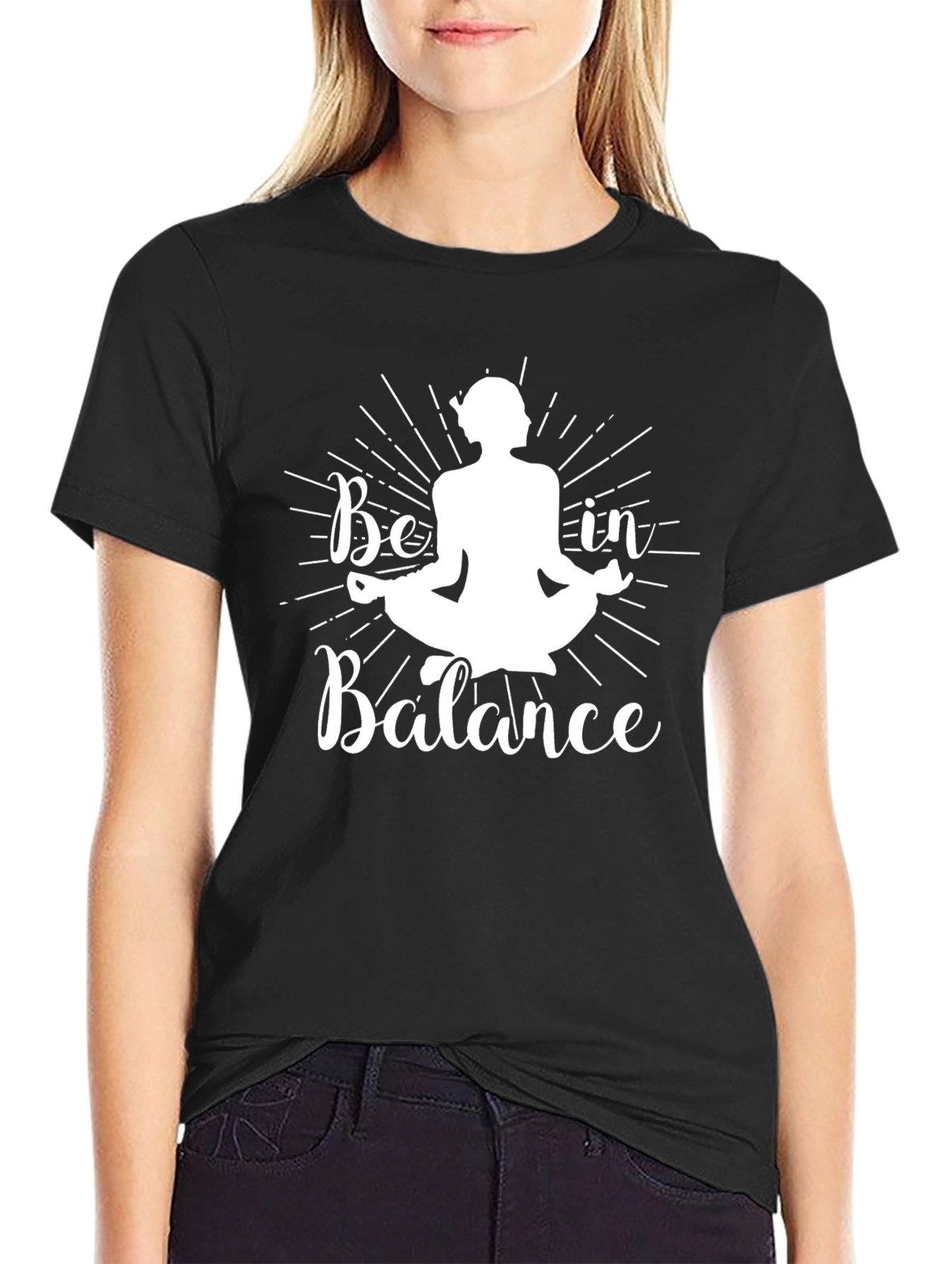 Be in Balance Graphic T-Shirt - Yoga Meditation Tee