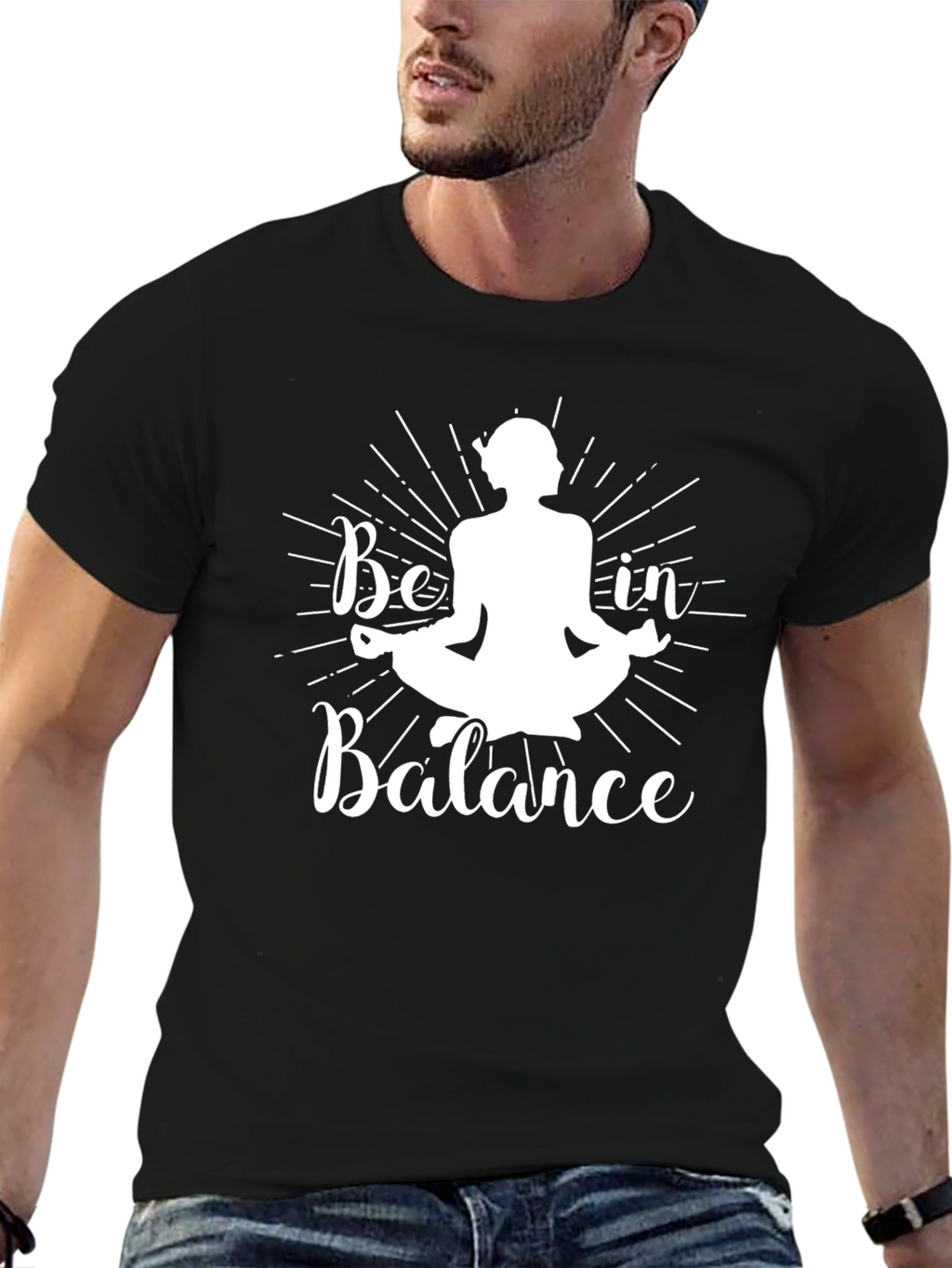 Be in Balance Graphic T-Shirt - Yoga Meditation Tee