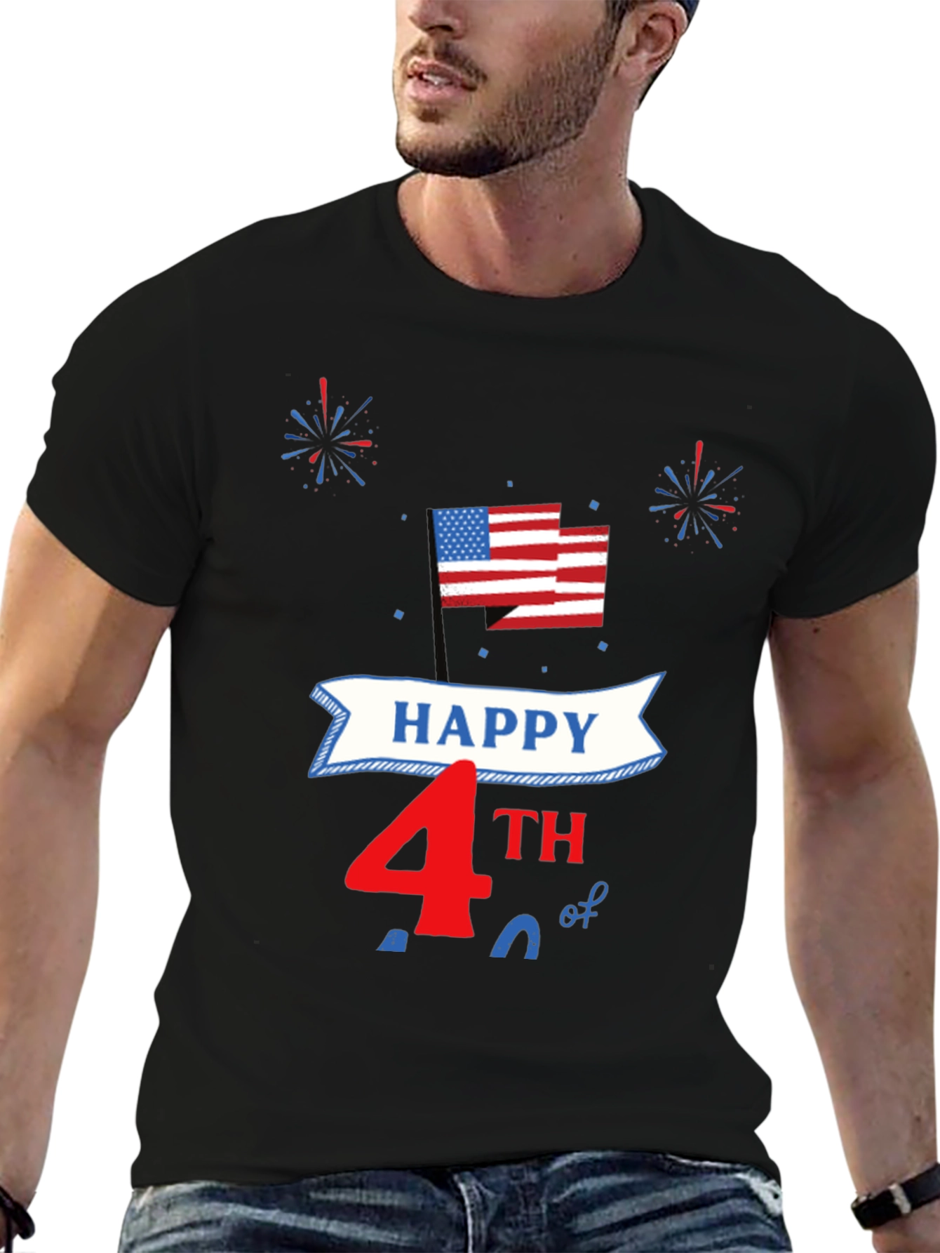 Happy 4th of July Patriotic USA Flag T-Shirt