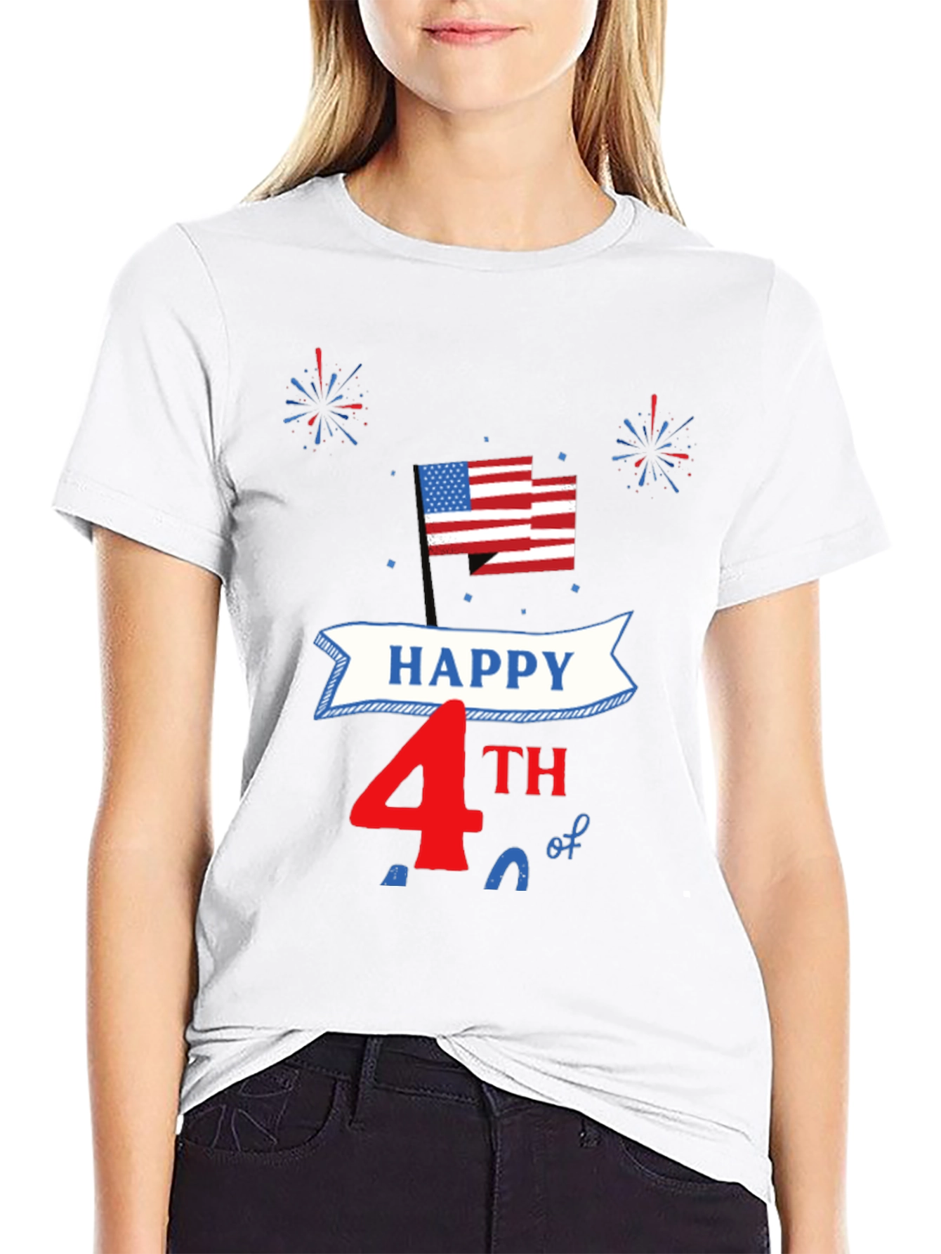 Happy 4th of July Patriotic USA Flag T-Shirt
