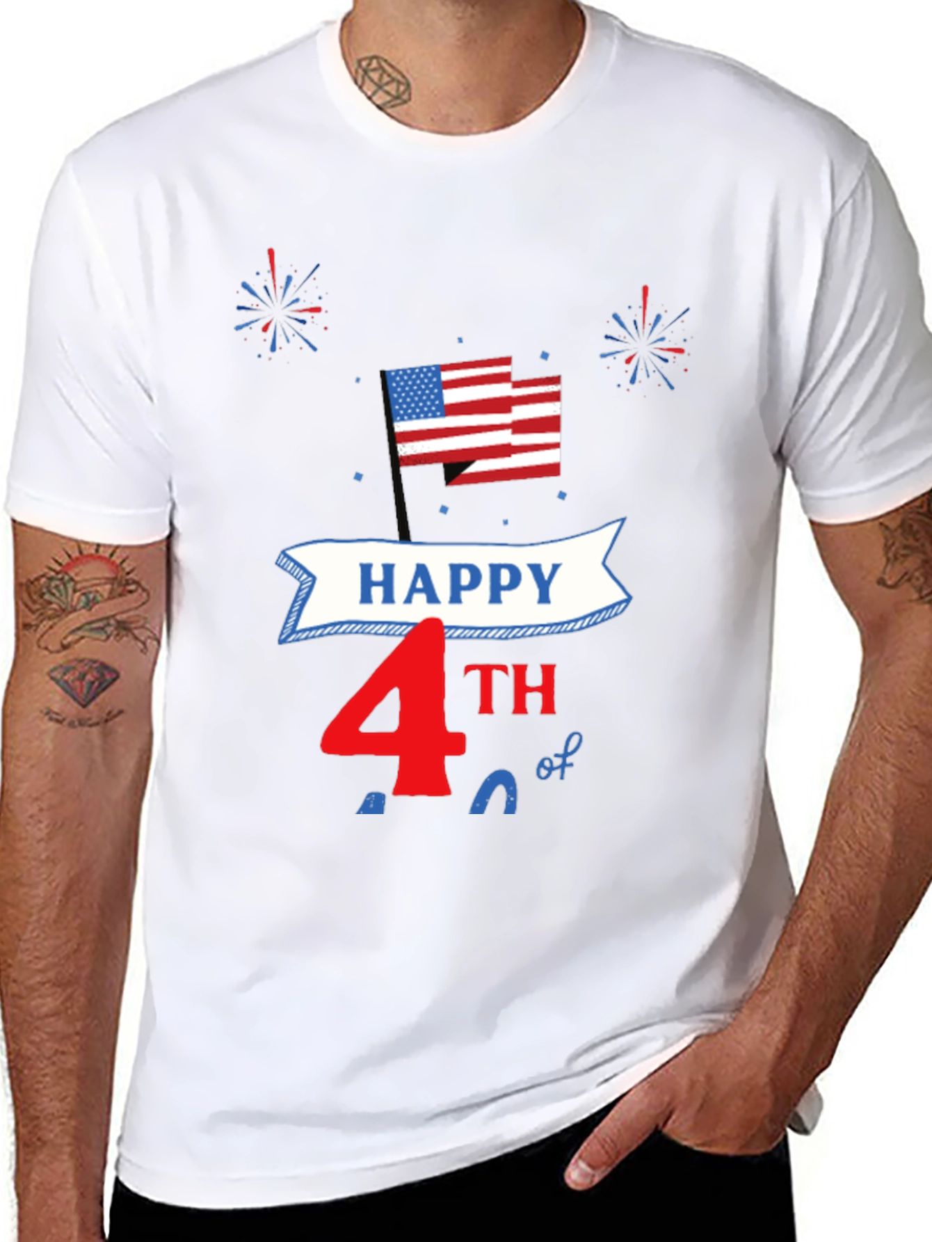 Happy 4th of July Patriotic USA Flag T-Shirt