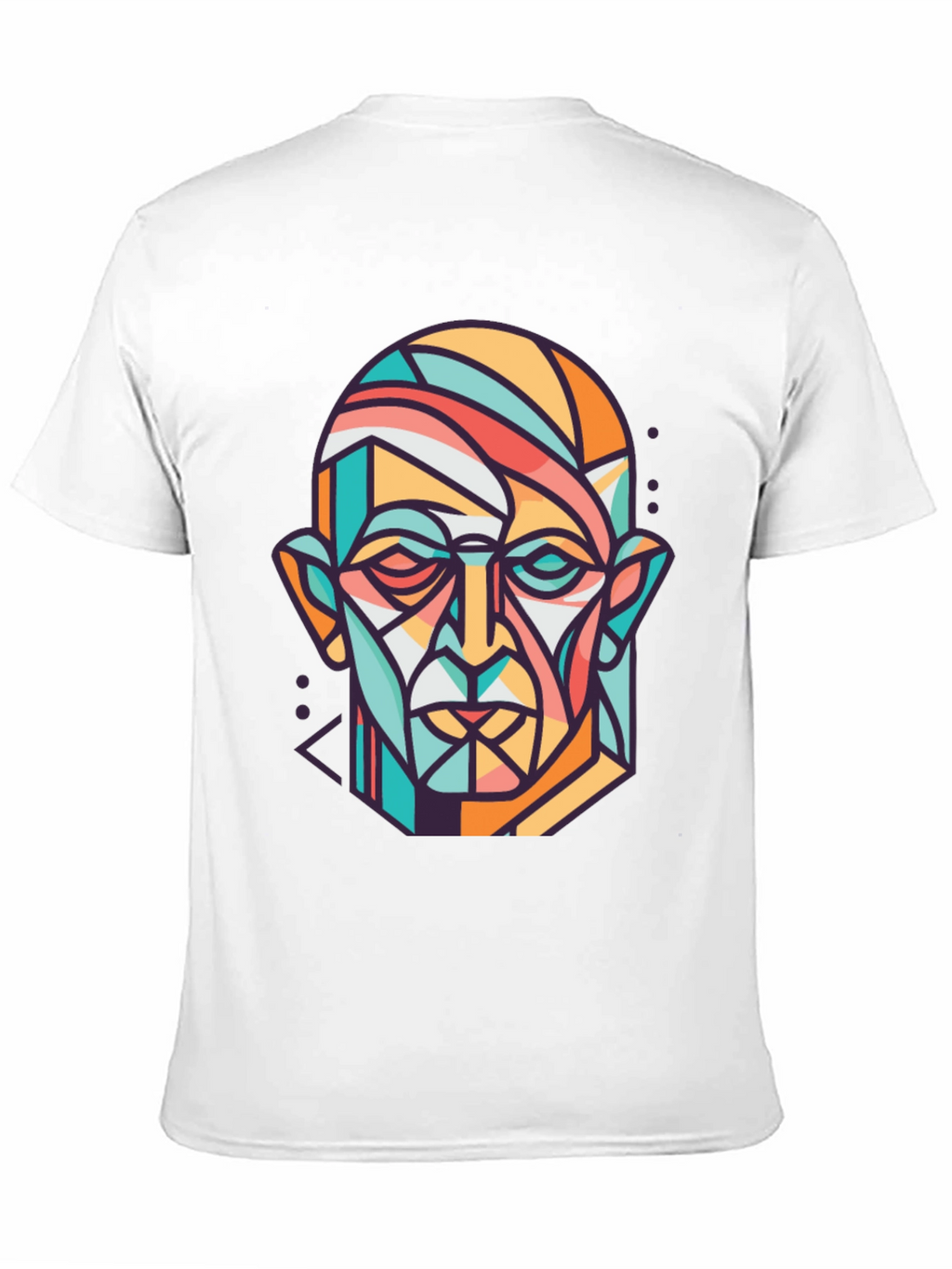 Abstract Geometric Face Graphic Print T-Shirt