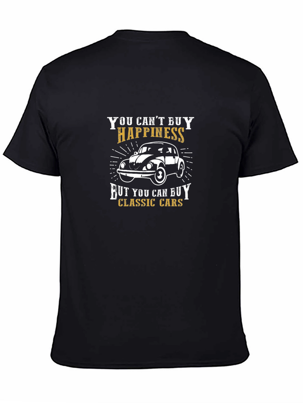 Classic Car Happiness T-Shirt - Black