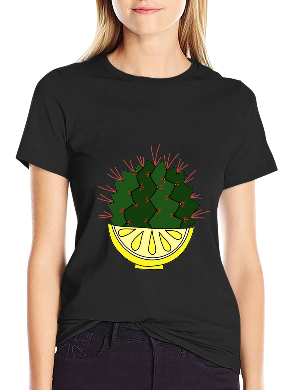 Cactus In Lemon Bowl Graphic Tee