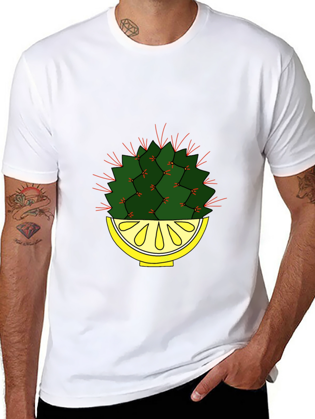 Cactus In Lemon Bowl Graphic Tee