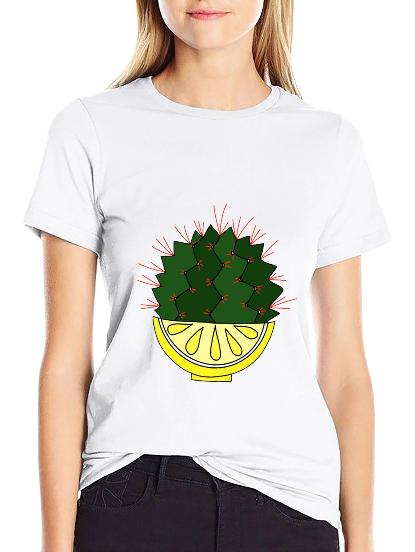 Cactus In Lemon Bowl Graphic Tee