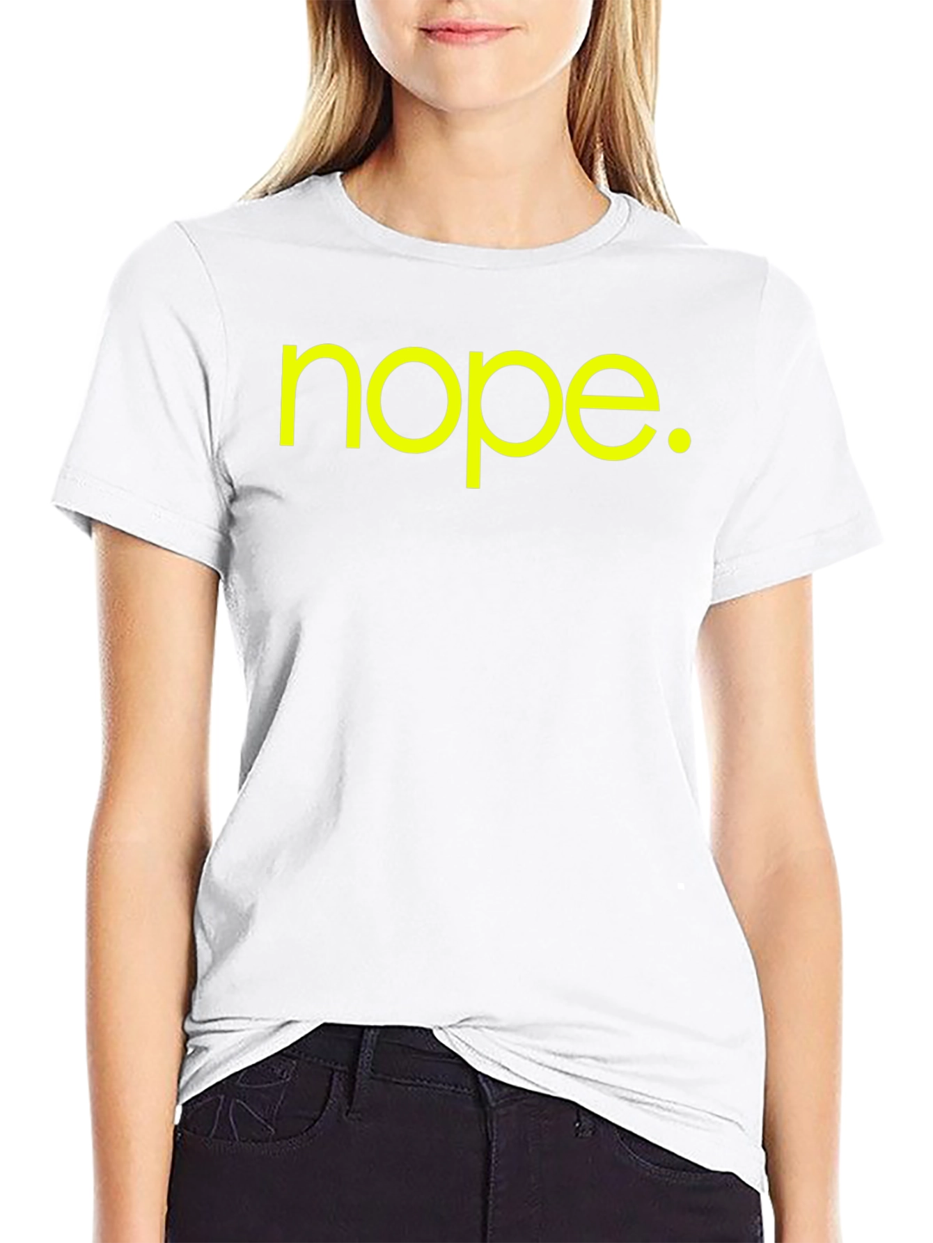 Nope Graphic Tee - Black Cotton T-Shirt