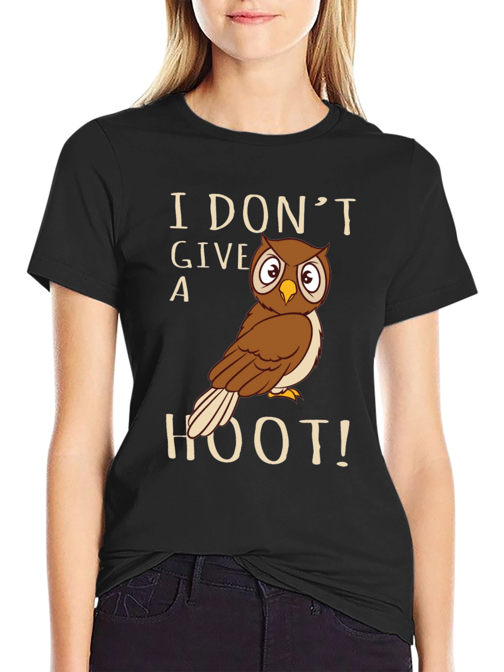 I Dont Give A Hoot Owl Graphic T-Shirt