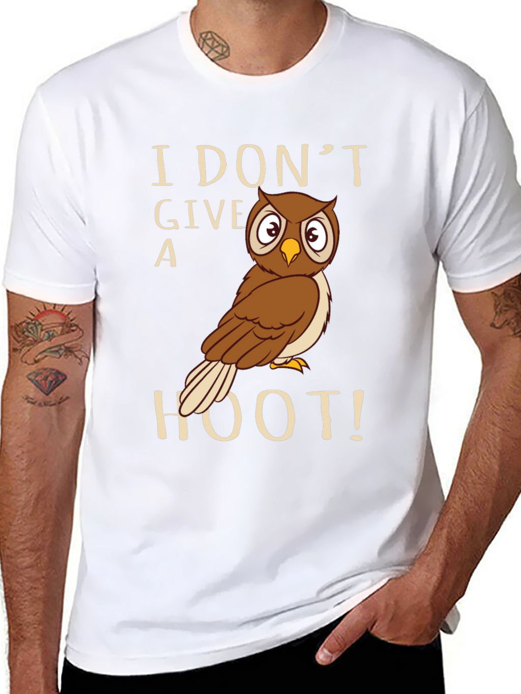 I Dont Give A Hoot Owl Graphic T-Shirt