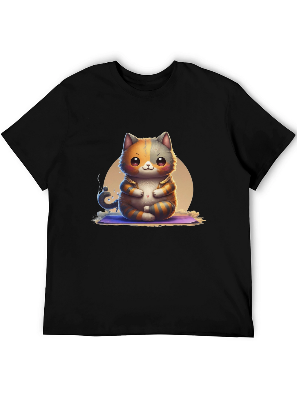 Zen Cat T-Shirt: Meditating Kitten Design
