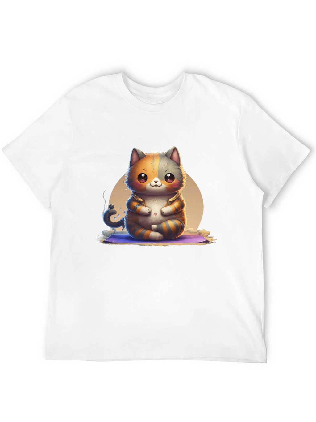 Zen Cat T-Shirt: Meditating Kitten Design