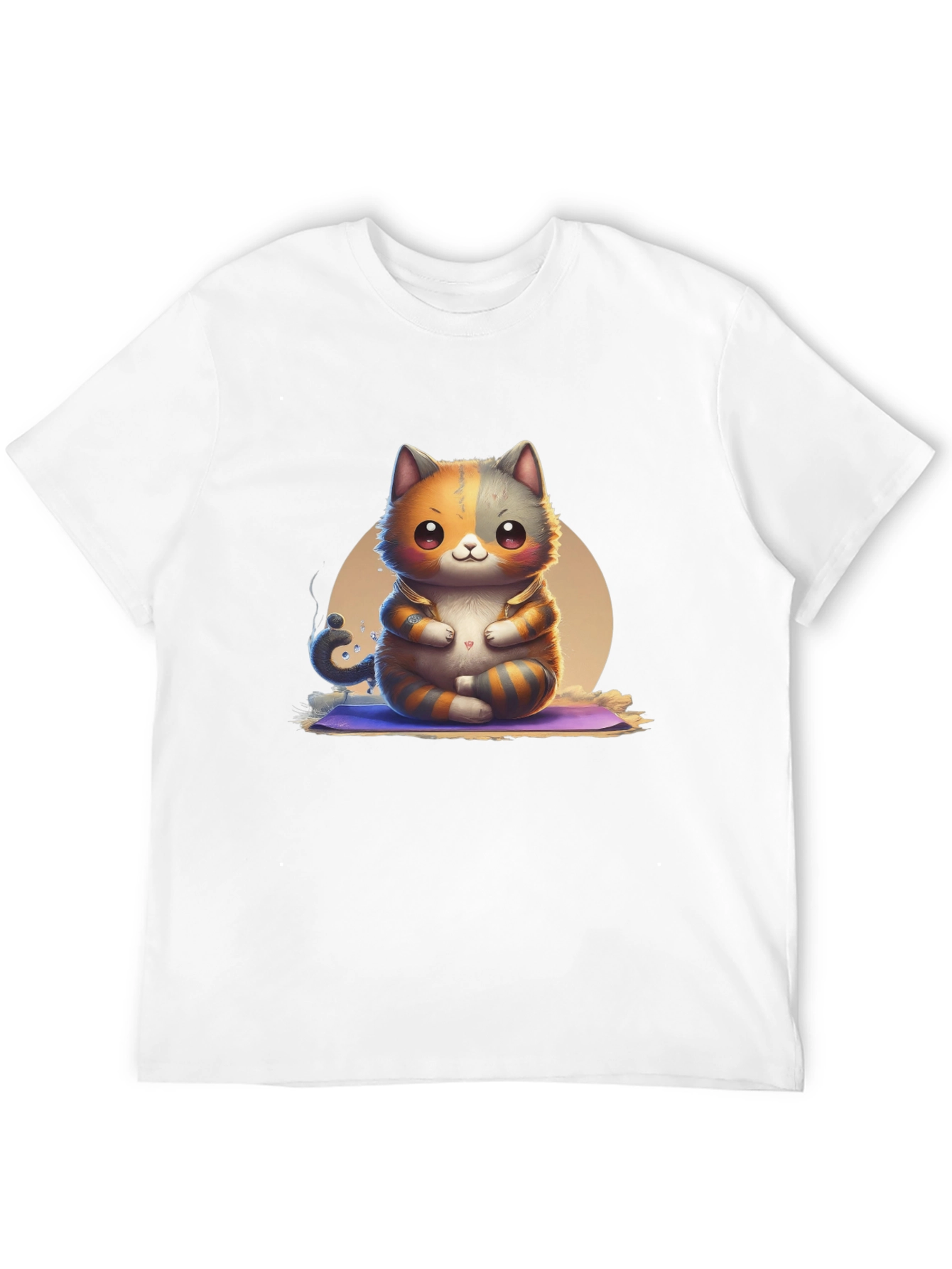 Zen Cat T-Shirt: Meditating Kitten Design