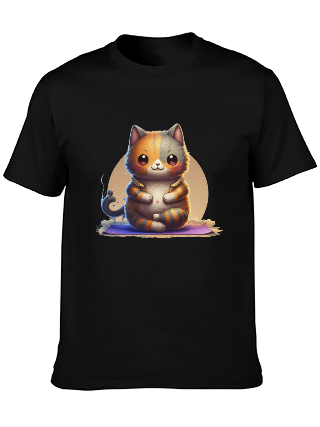Zen Cat T-Shirt: Meditating Kitten Design