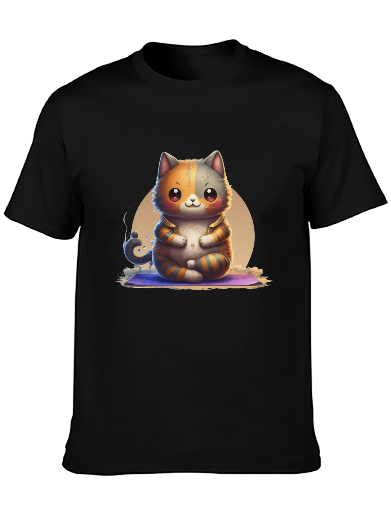Zen Cat T-Shirt: Meditating Kitten Design