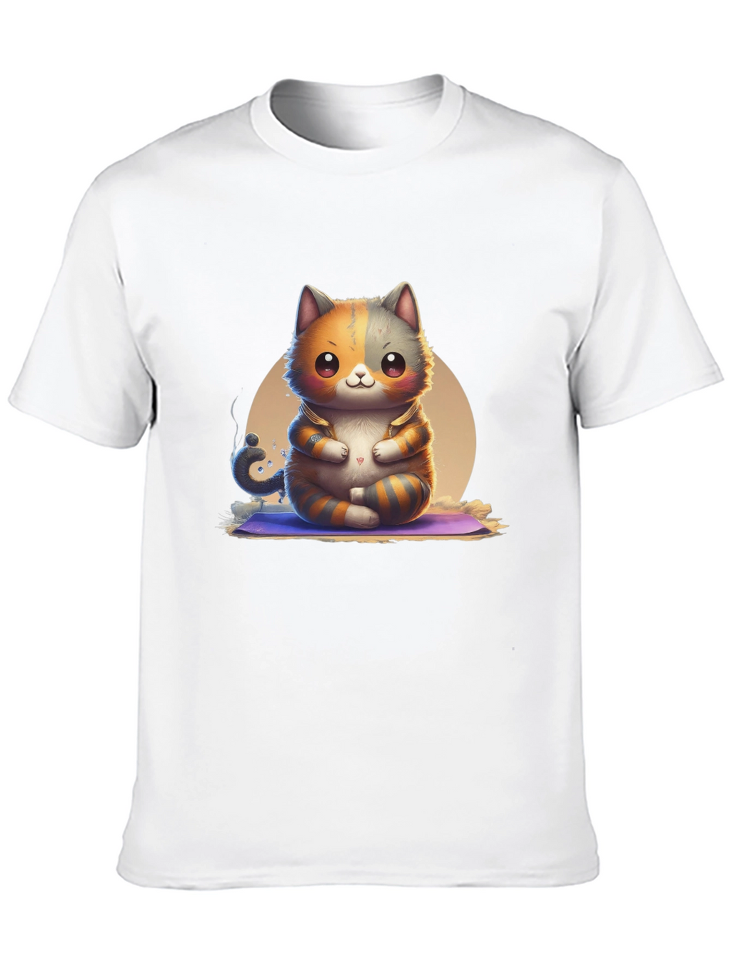Zen Cat T-Shirt: Meditating Kitten Design