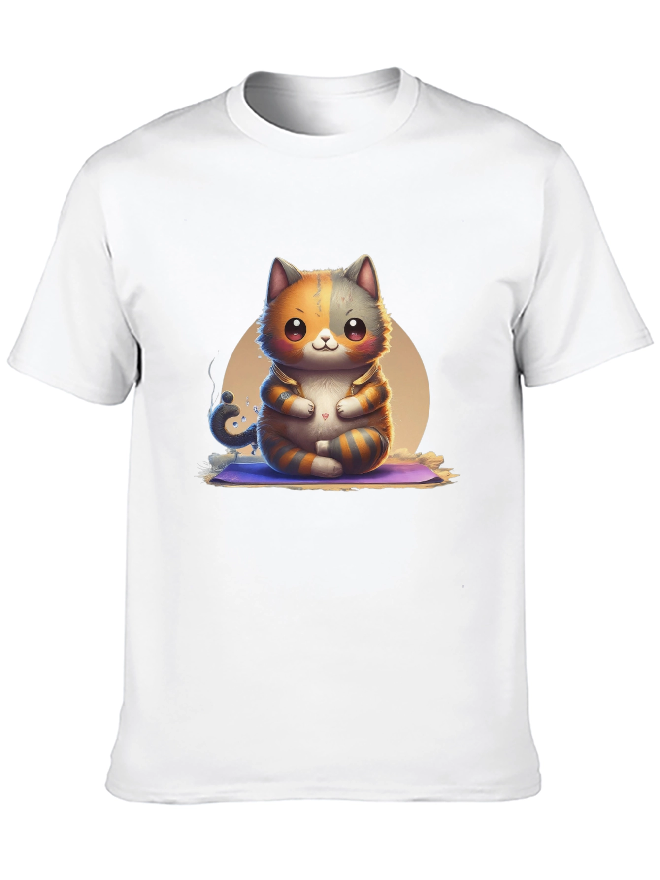 Zen Cat T-Shirt: Meditating Kitten Design