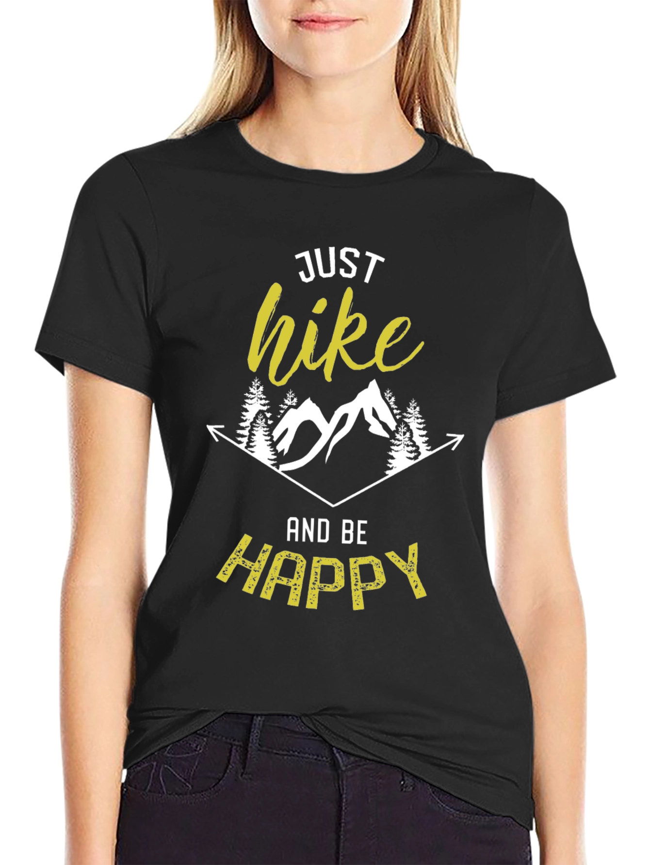 Just Hike and Be Happy Graphic Tee