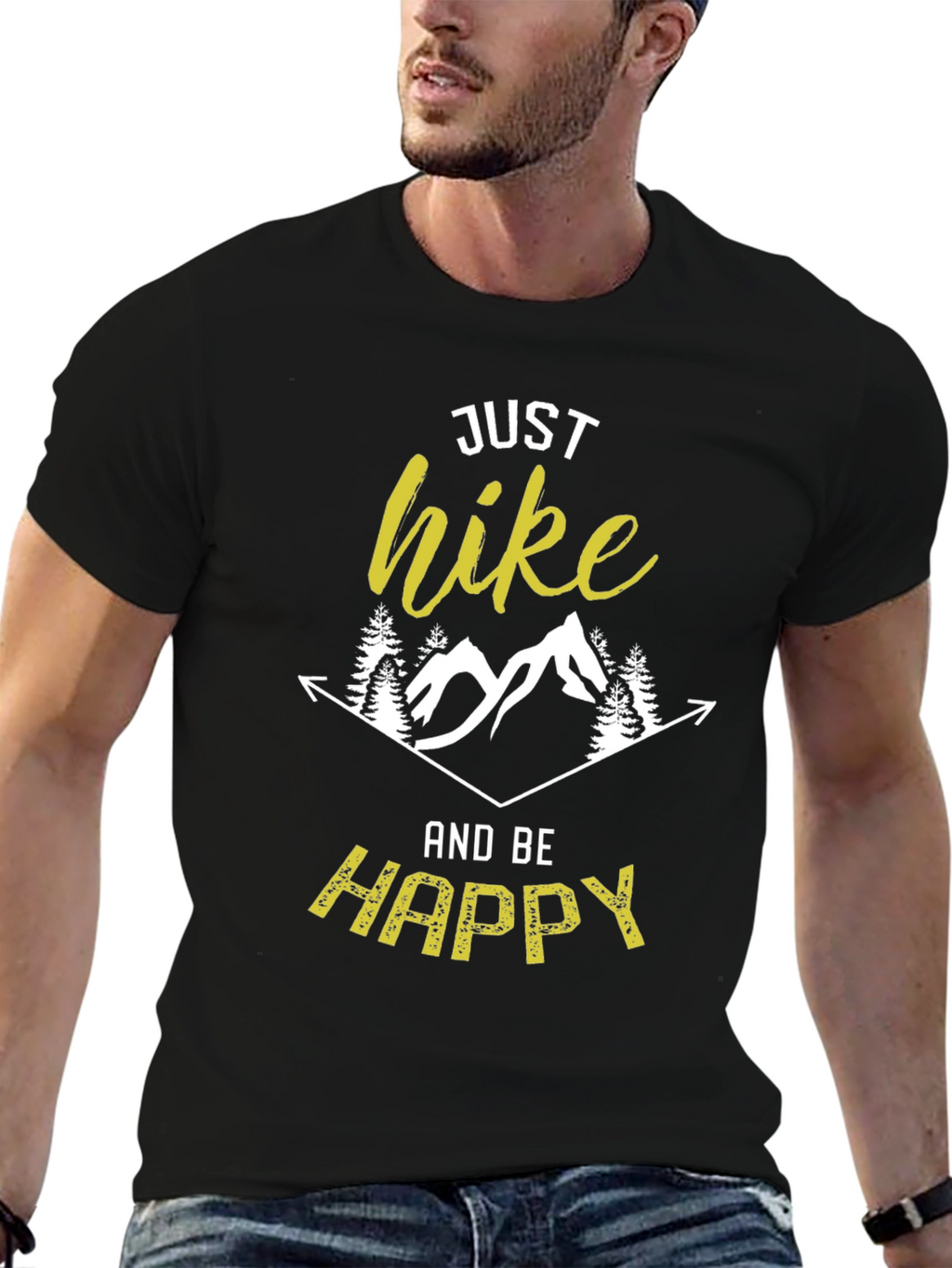 Just Hike and Be Happy Graphic Tee