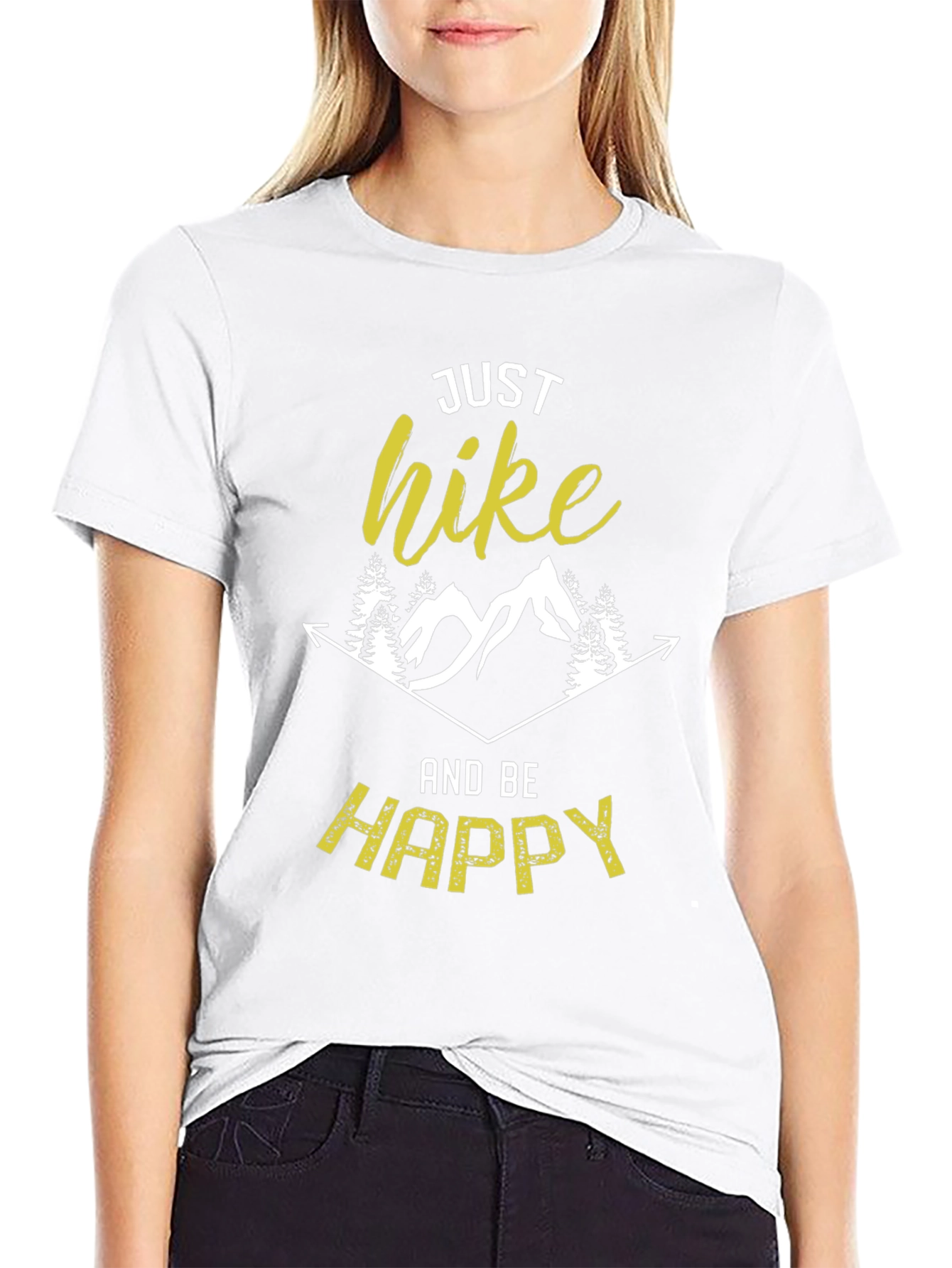 Just Hike and Be Happy Graphic Tee