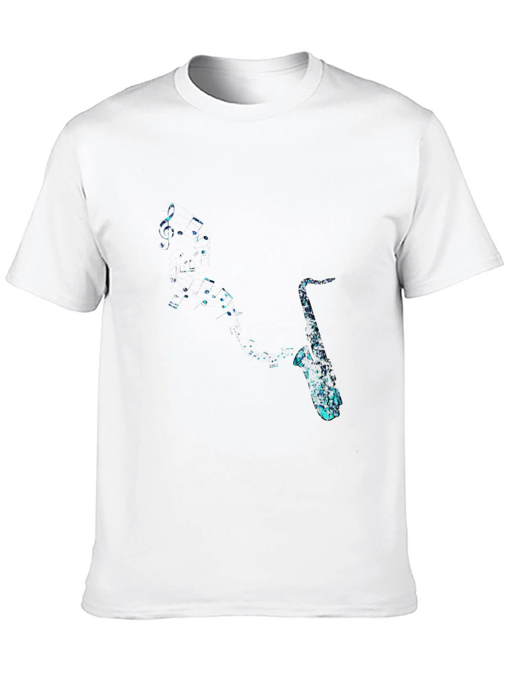 Cool Saxophone Music Notes Graphic T-Shirt