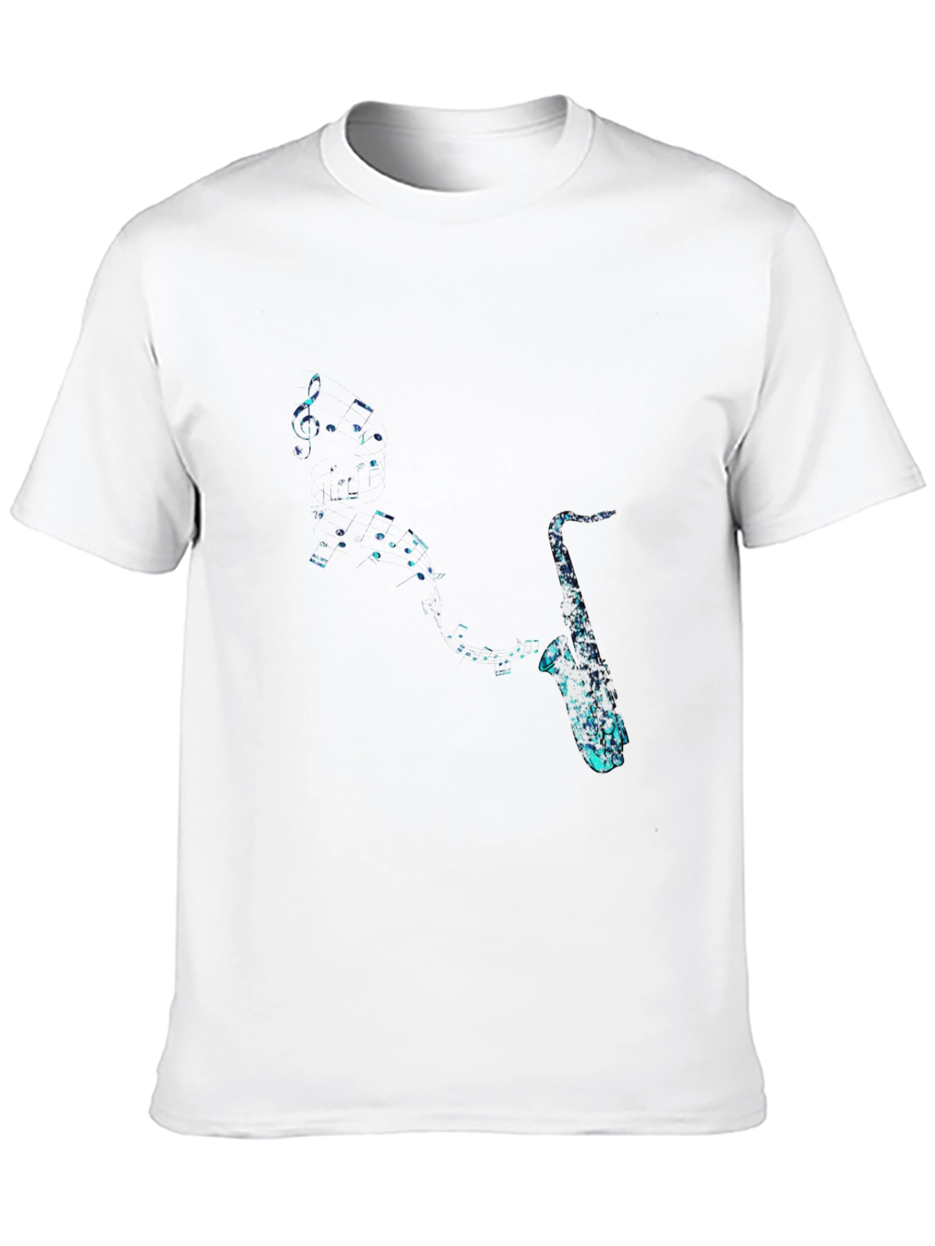 Cool Saxophone Music Notes Graphic T-Shirt