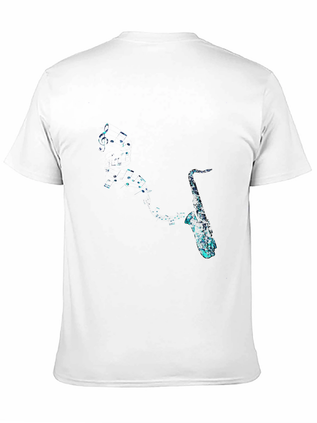 Cool Saxophone Music Notes Graphic T-Shirt