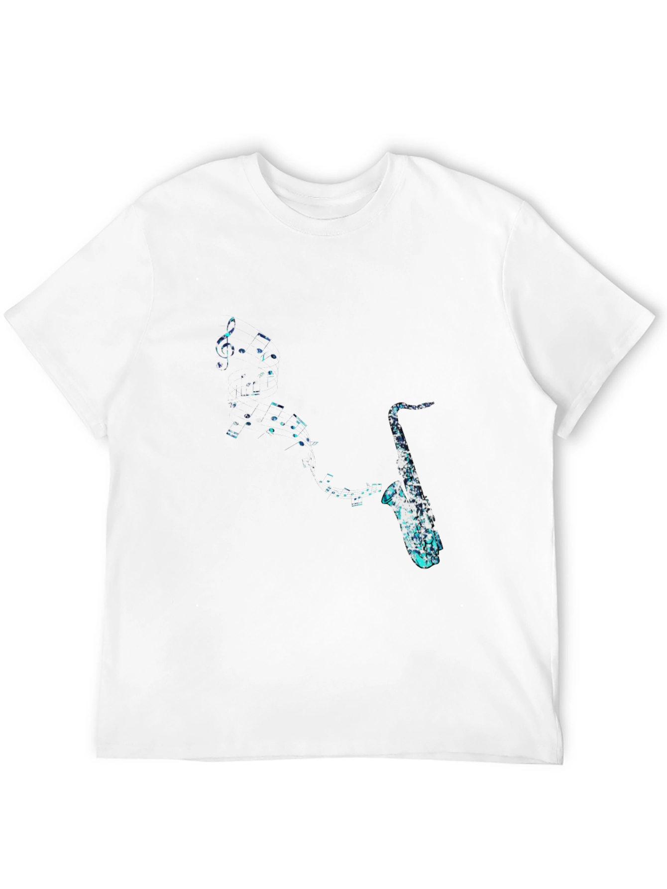 Cool Saxophone Music Notes Graphic T-Shirt