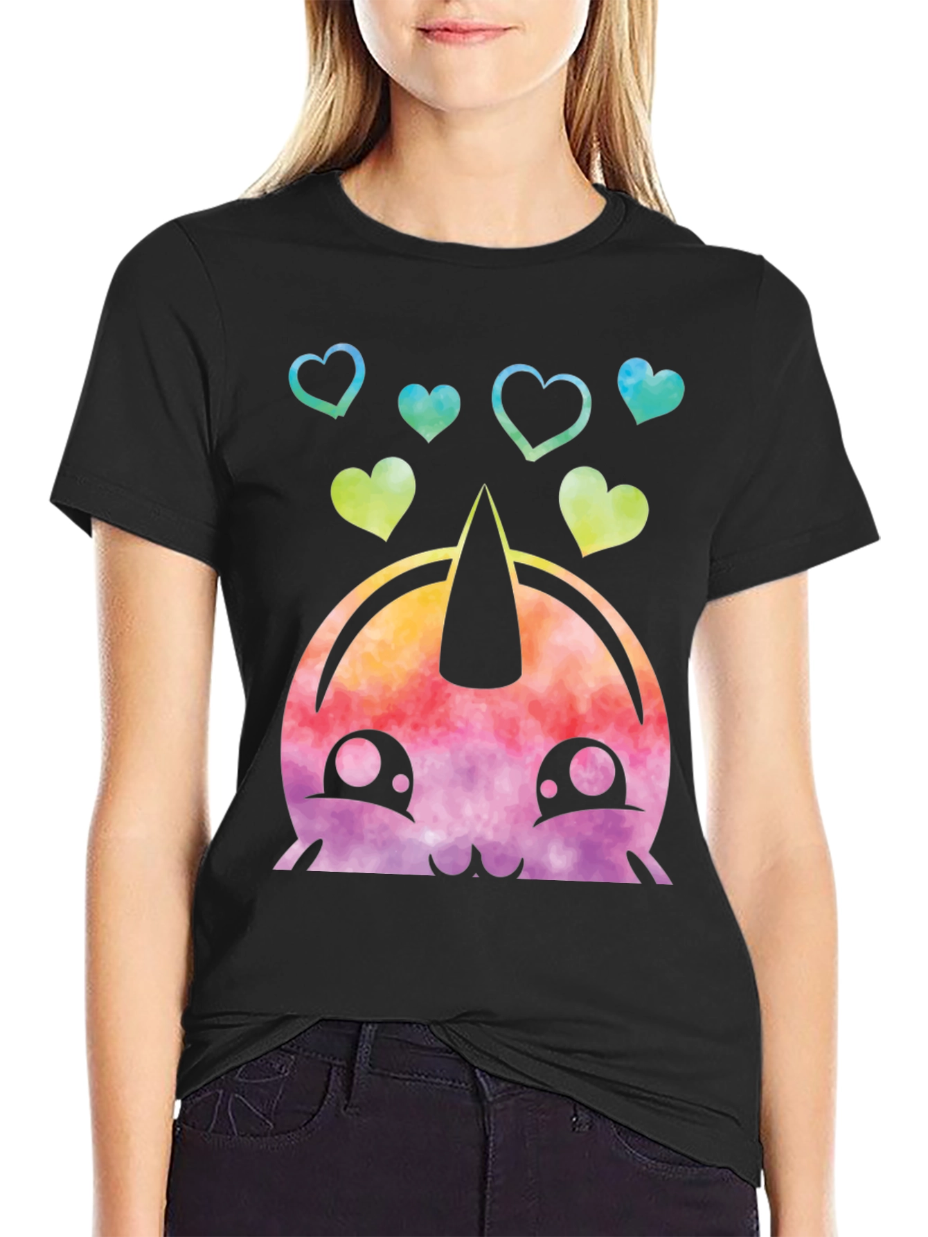 Kawaii Unicorn Heart Tee - Cute Graphic T-Shirt