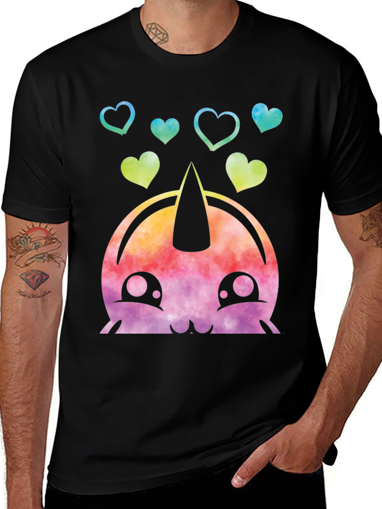 Kawaii Unicorn Heart Tee - Cute Graphic T-Shirt