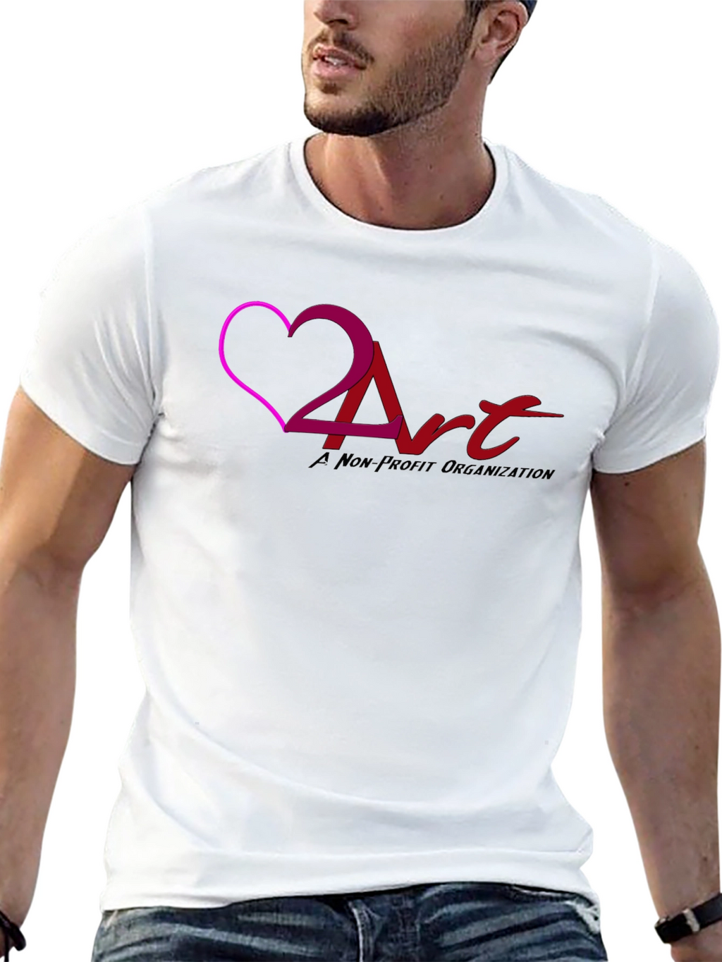 Love 2 Art Nonprofit Black T-Shirt