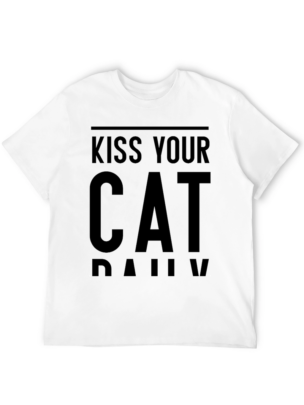 Kiss Your Cat Daily Black T-Shirt