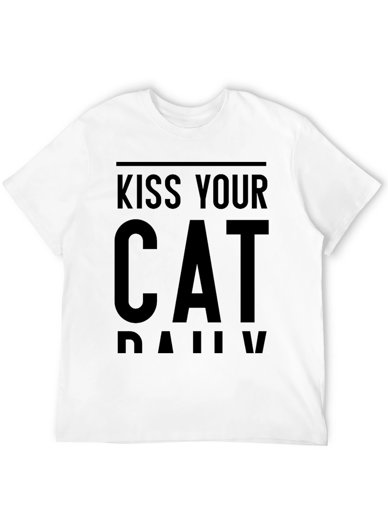 Kiss Your Cat Daily Black T-Shirt