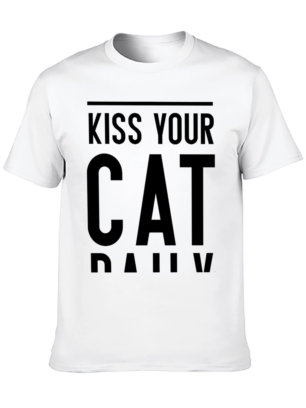 Kiss Your Cat Daily Black T-Shirt
