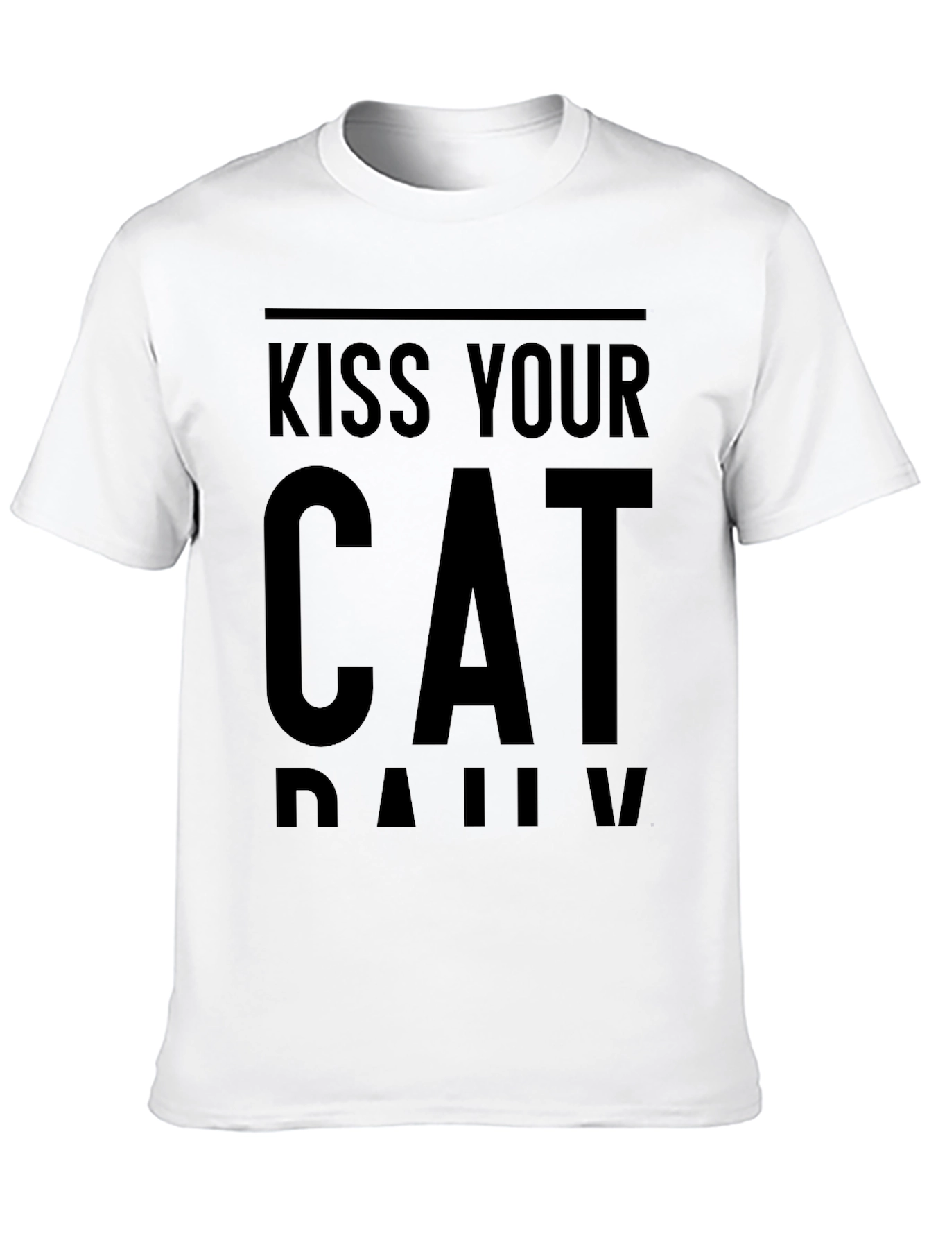 Kiss Your Cat Daily Black T-Shirt