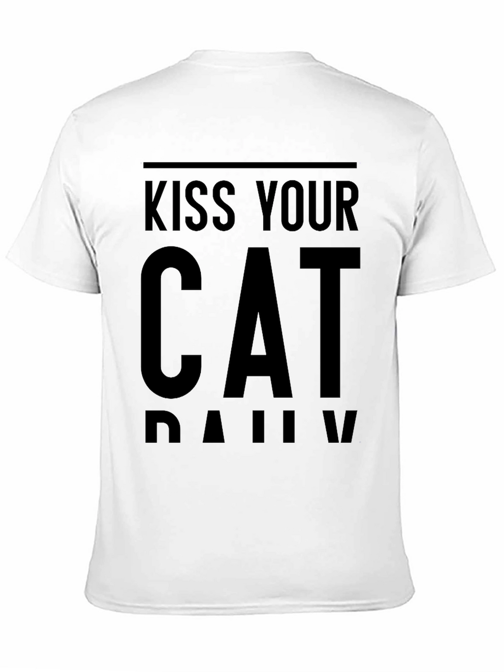 Kiss Your Cat Daily Black T-Shirt