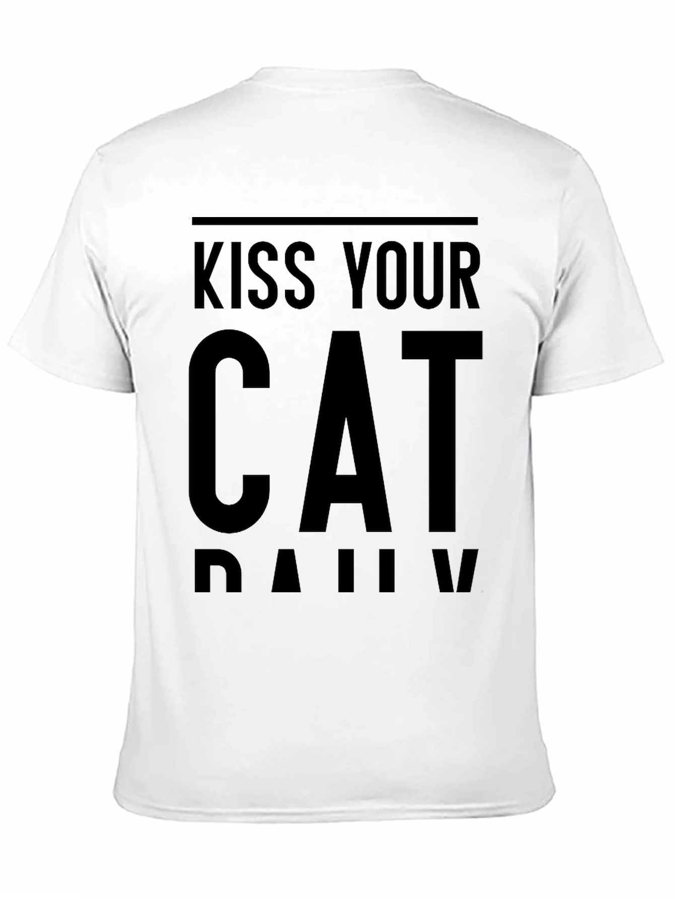 Kiss Your Cat Daily Black T-Shirt